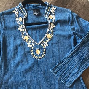 ACE FASHION TUNIC WITH RHINESTONES